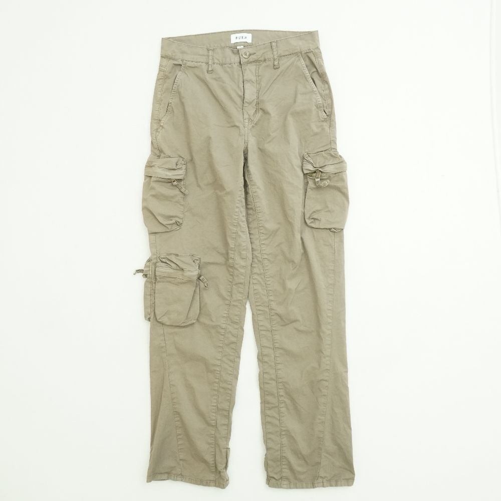 Pistola Bobbie Womens Size 25 Cargo Pants Olive Green Cotton Utility Button Cuff